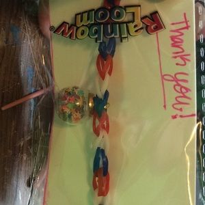 Red;white,and blue 4th of July charm loom band